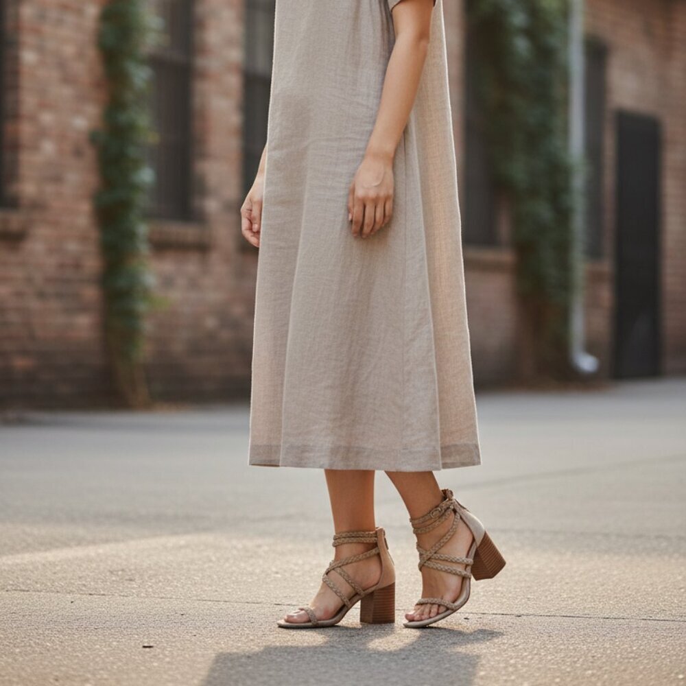 Joie Felina Women's beige Suede Multi Strappy Heeled Sandals Shoes US 10